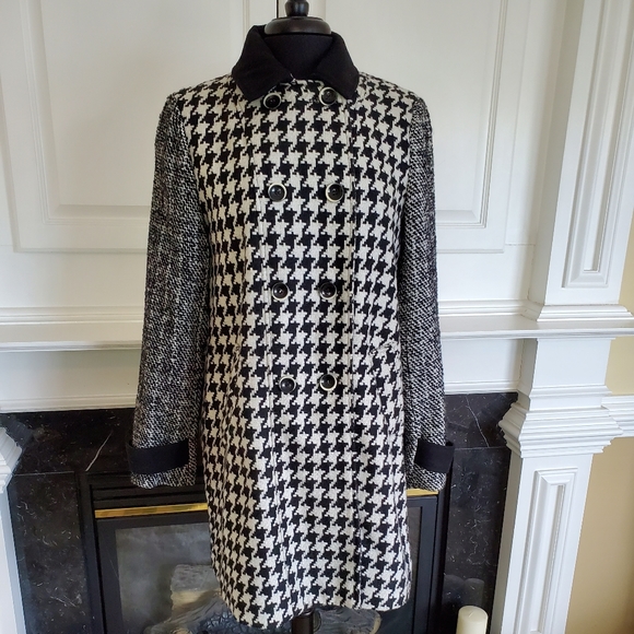 EXPRESS Multi Pattern Houndstooth Coat - Picture 1 of 8